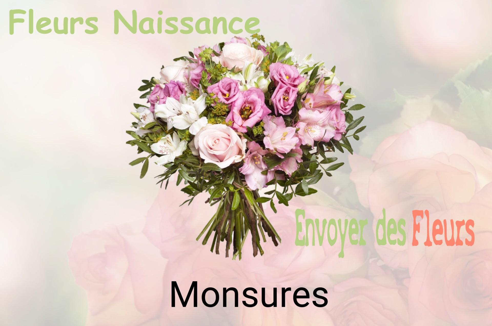 Bouquet de fleurs de naissance livré à Monsures